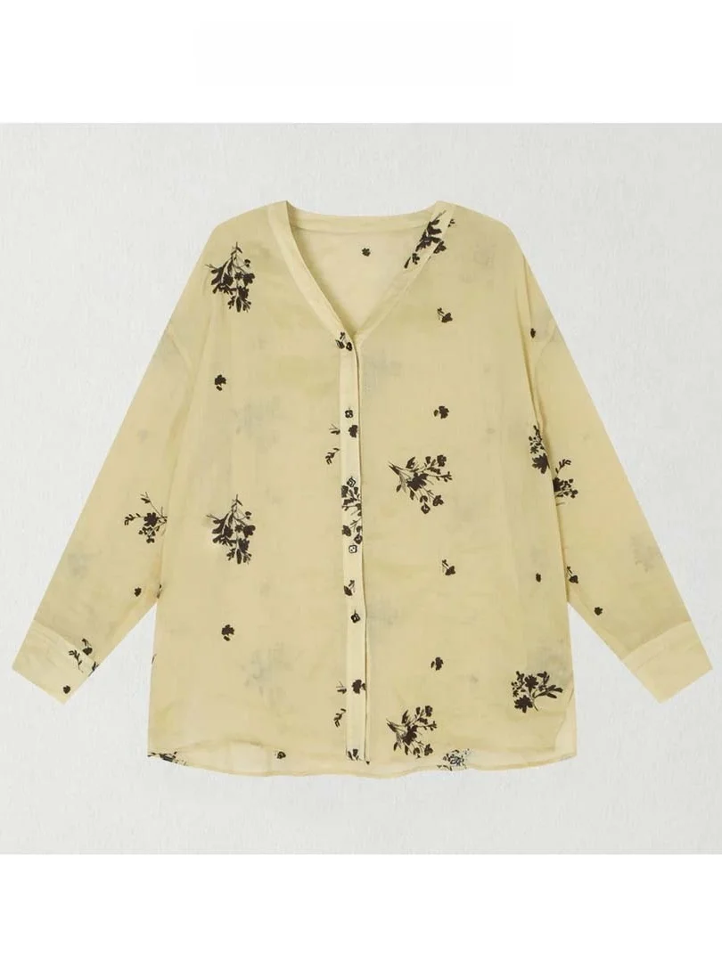 Retro Hong Kong Style Long Sleeve Loose Women's Shirt Yellow Versatile Slimming Summer New Arrival Casual Waist-Cinching Poly...
Retro Hong Kong Style Long Sleeve Loose Women's Shirt Yellow Versatile Slimming Summer New Arrival Casual Waist-Cinching Poly...