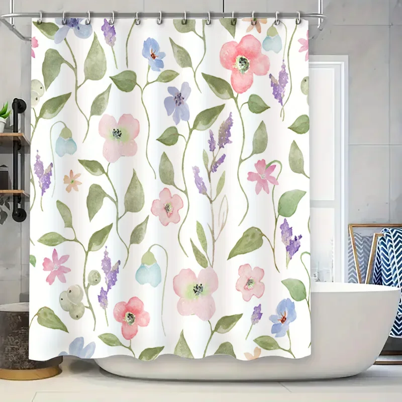 Watercolor Floral Bath Shower Curtain for Bathroom Decor White with Pink Flowers Customizable Size (Large)
Watercolor Floral Bath Shower Curtain for Bathroom Decor White with Pink Flowers Customizable Size (Large)