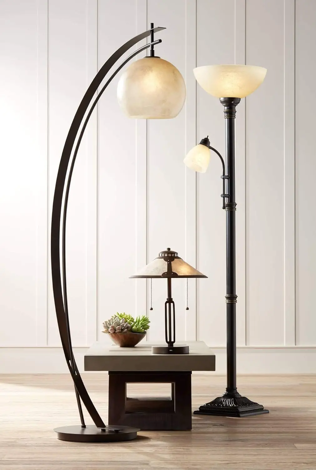 Garver Traditional Torchiere Floor Lamp 2-Light Adjustable Gooseneck Arm 72.5" Tall Oiled Rubbed Bronze Amber Glass
Garver Traditional Torchiere Floor Lamp 2-Light Adjustable Gooseneck Arm 72.5" Tall Oiled Rubbed Bronze Amber Glass