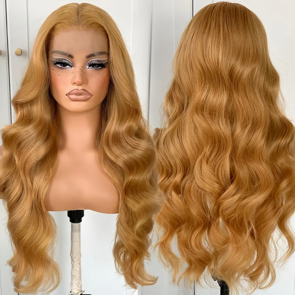 Honey Blonde Human Hair Wig 13x6 Body Wave HD Transparent Lace Frontal Pre Plucked Wig Burmese 27# Colored Wigs for Black Women
Honey Blonde Human Hair Wig 13x6 Body Wave HD Transparent Lace Frontal Pre Plucked Wig Burmese 27# Colored Wigs for Black Women