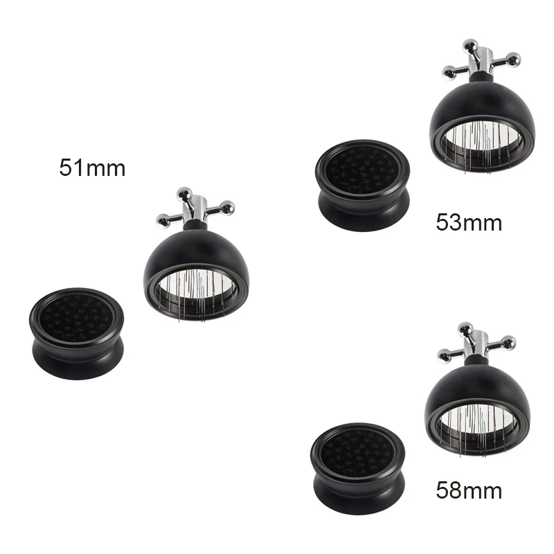 Black Coffee Distributor Rotating Valve Head Coffee Needle Distributor Fixed Cover Saving 22 Needles For Powder 51Mm
Black Coffee Distributor Rotating Valve Head Coffee Needle Distributor Fixed Cover Saving 22 Needles For Powder 51Mm