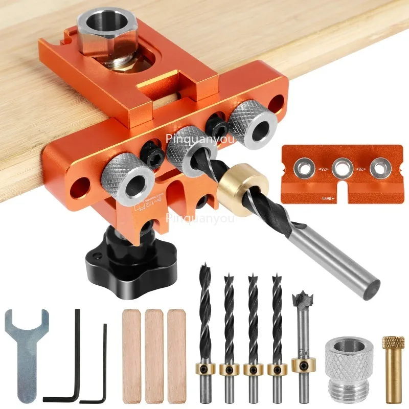 Adjustable Wood Dowel Punch Locator Aluminum Pocket Hole Jig Cabinet Hole Drill Guide Woodworking Tool
Adjustable Wood Dowel Punch Locator Aluminum Pocket Hole Jig Cabinet Hole Drill Guide Woodworking Tool