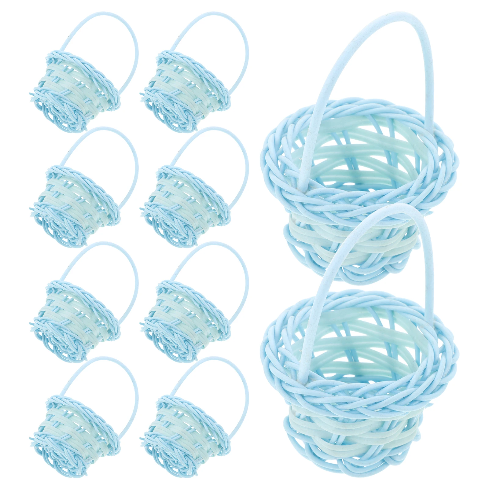 10 Pcs Hand-woven Flower Basket Wedding Bouquet Ornaments Sky-blue Artificial Hanging Bride
10 Pcs Hand-woven Flower Basket Wedding Bouquet Ornaments Sky-blue Artificial Hanging Bride