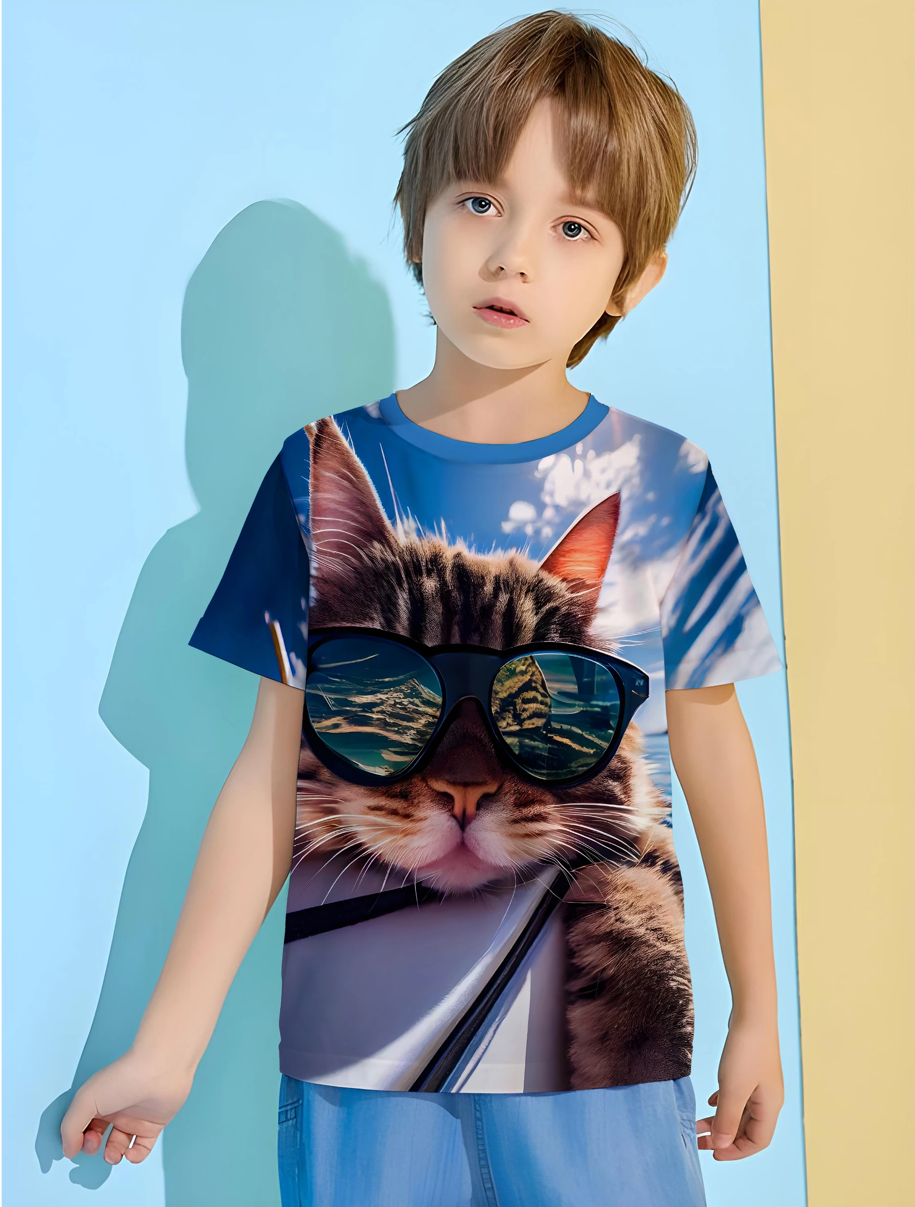 Adorable Cat 3D Printed Children Top Shirts T-shirts for Children Summer Clothes Children's Clothing Boys T-shirt for a Boy Tops
Adorable Cat 3D Printed Children Top Shirts T-shirts for Children Summer Clothes Children's Clothing Boys T-shirt for a Boy Tops