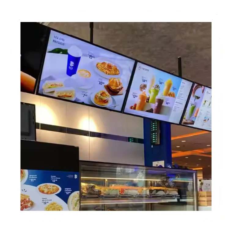 32 Inch Restaurant Ceiling Mount Menu Screen Set Restaurant Indoor Display Menu Screen For Menu Fast Food
32 Inch Restaurant Ceiling Mount Menu Screen Set Restaurant Indoor Display Menu Screen For Menu Fast Food
