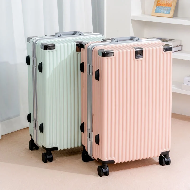 New 2025 Women's Lage Aluminum Frame Carry-On Suitcase 20 Inch Large Capaci Travel Bag with Password Lo And Silent Wheels
New 2025 Women's Lage Aluminum Frame Carry-On Suitcase 20 Inch Large Capaci Travel Bag with Password Lo And Silent Wheels