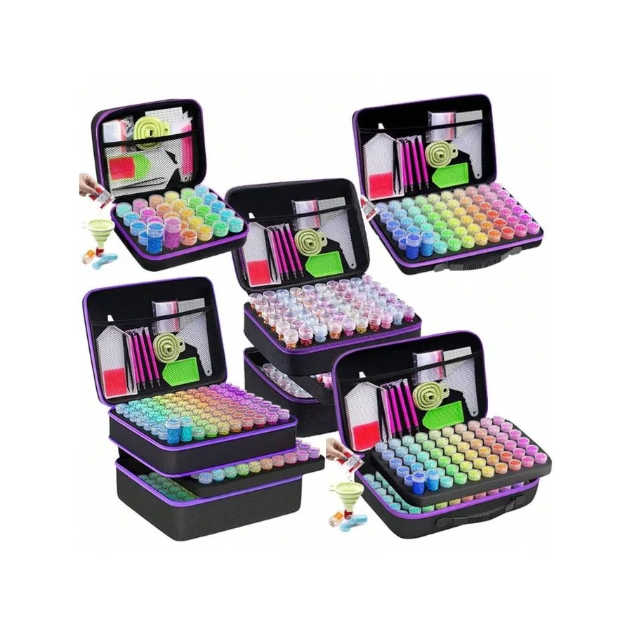 30/60/120/180/240Slots Diamond Painting Storage Case Upgraded Canvas Organizer With Accessories Shockproof Bead and Art Supply
30/60/120/180/240Slots Diamond Painting Storage Case Upgraded Canvas Organizer With Accessories Shockproof Bead and Art Supply