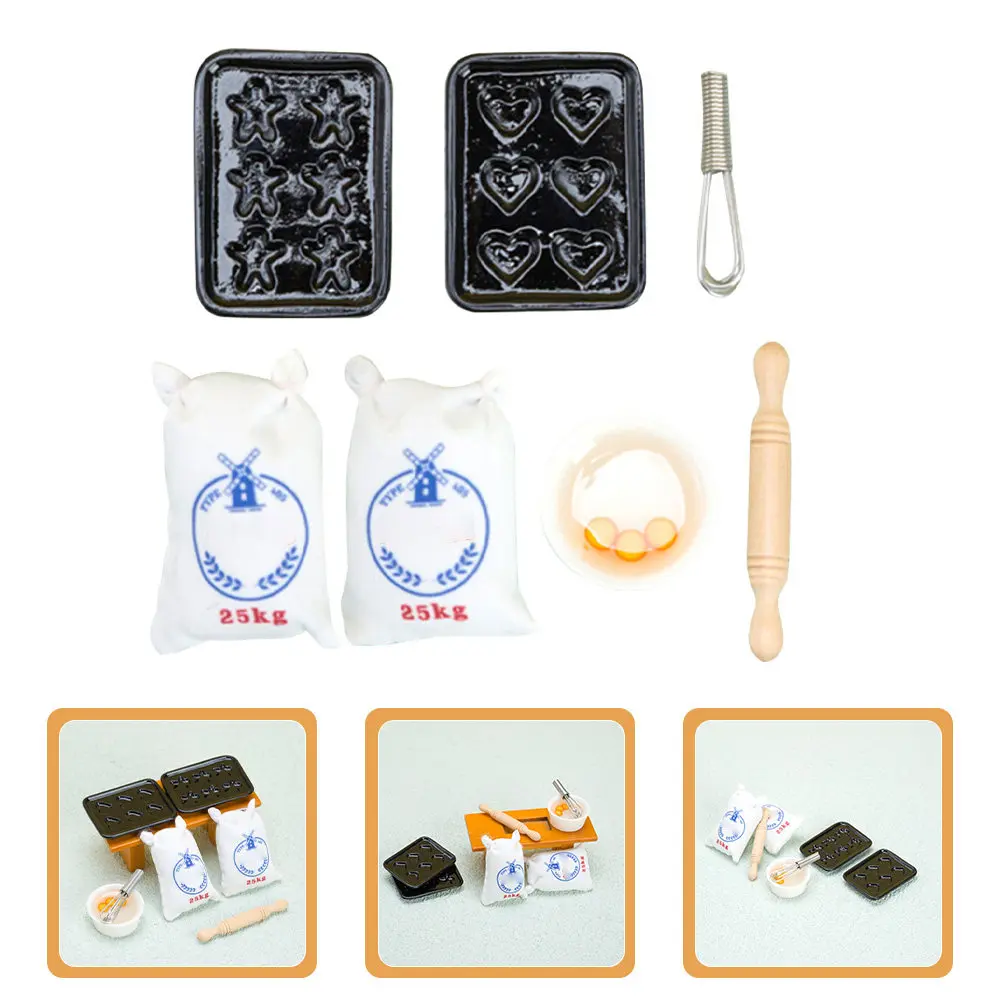 1Set Miniature Kitchenware Prop Mini House Baking Accessories Lightweight Egg Beater Flour Sack Simulation Baking Ornaments
1Set Miniature Kitchenware Prop Mini House Baking Accessories Lightweight Egg Beater Flour Sack Simulation Baking Ornaments
