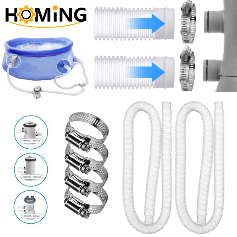 1.25 Inch Swimming Pool Pipe Accessory Hose 32mm 1.5m Long Pool Pump Replacement Hose With Clips Summer Outdoor Filter Pump Hose
1.25 Inch Swimming Pool Pipe Accessory Hose 32mm 1.5m Long Pool Pump Replacement Hose With Clips Summer Outdoor Filter Pump Hose