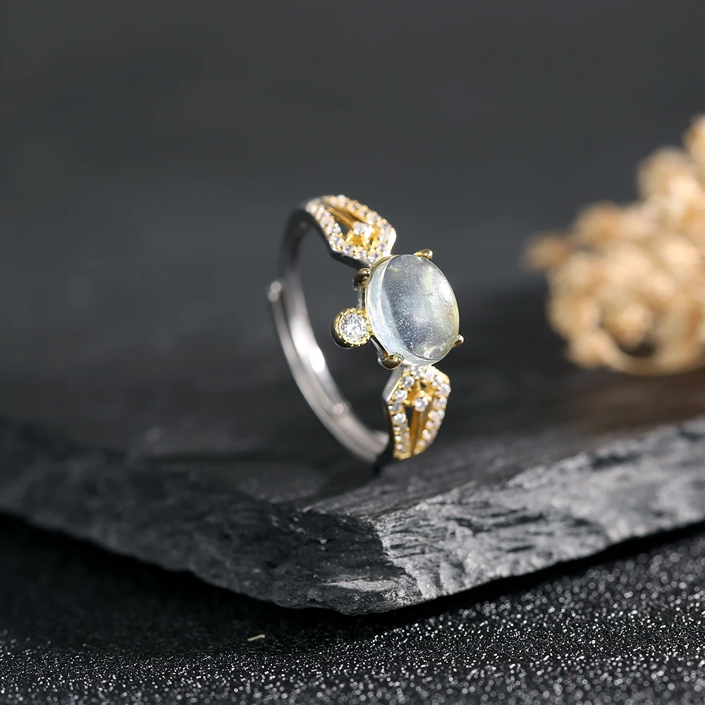 8*6mm Natural Aquamarine 925 Sterling Silver Women's Ring Shank Adjustable Daily Wear Healing Stone Jewelry Birthday Gifts
8*6mm Natural Aquamarine 925 Sterling Silver Women's Ring Shank Adjustable Daily Wear Healing Stone Jewelry Birthday Gifts