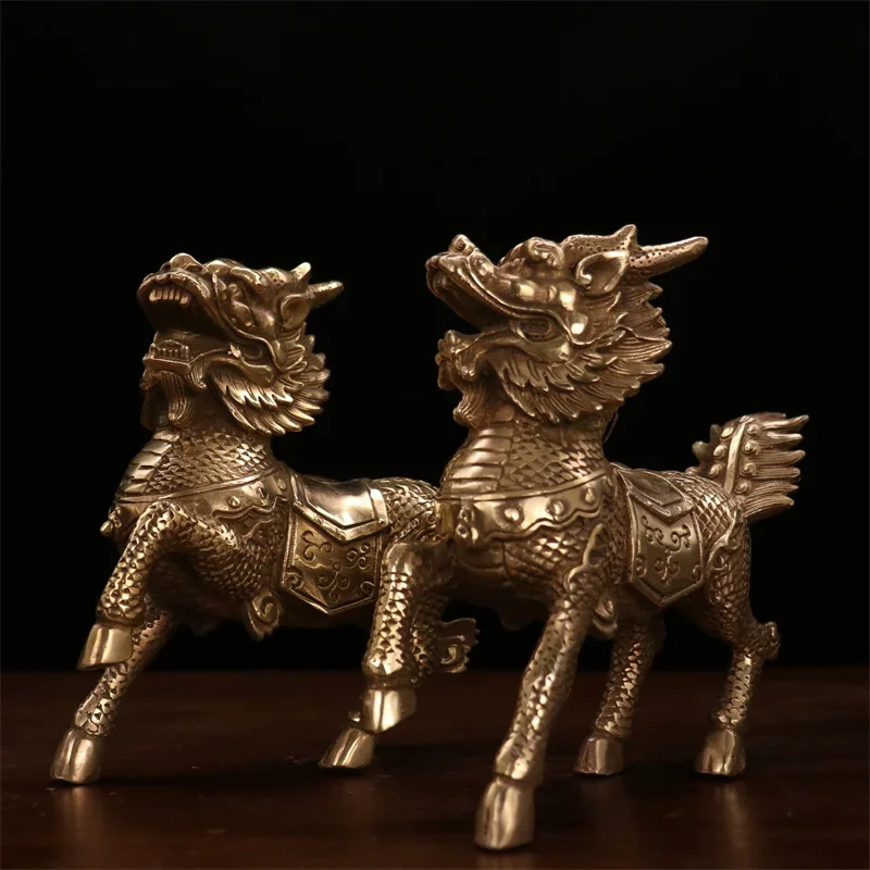 Украшение Kylin из чистой меди, большая пара огня Kirin, китайская домашняя гостиная
Украшение Kylin из чистой меди, большая пара огня Kirin, китайская домашняя гостиная