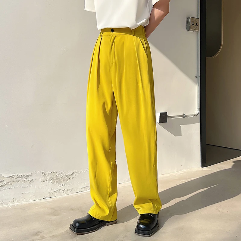 Summer Bright Yellow Versatile Wide Leg Pants Casual Straight Leg Men's High-End Style Korean Hair Stylist Trendy Harajuku Style
Summer Bright Yellow Versatile Wide Leg Pants Casual Straight Leg Men's High-End Style Korean Hair Stylist Trendy Harajuku Style