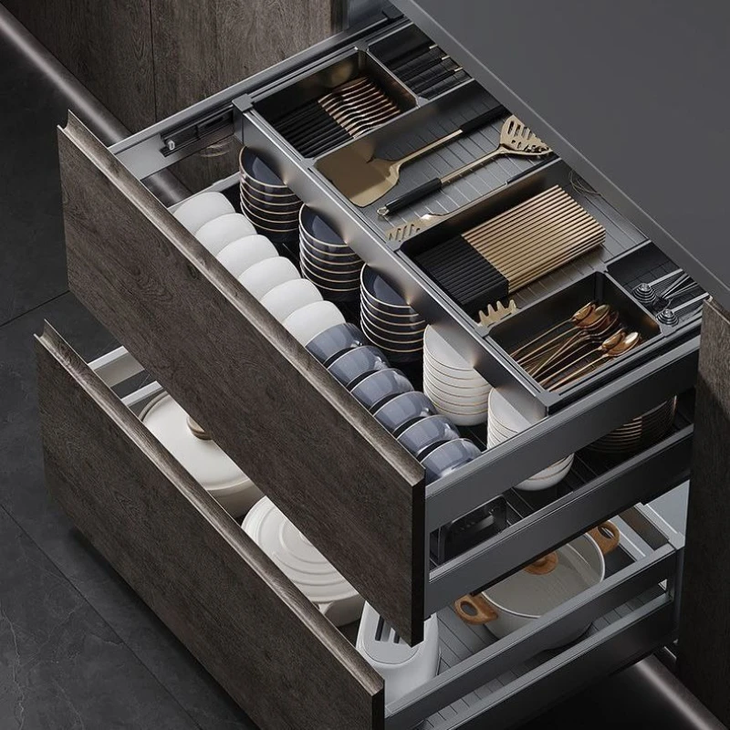 New kitchen cabinet pull basket, three-layer drawer bowl rack, shelf
New kitchen cabinet pull basket, three-layer drawer bowl rack, shelf