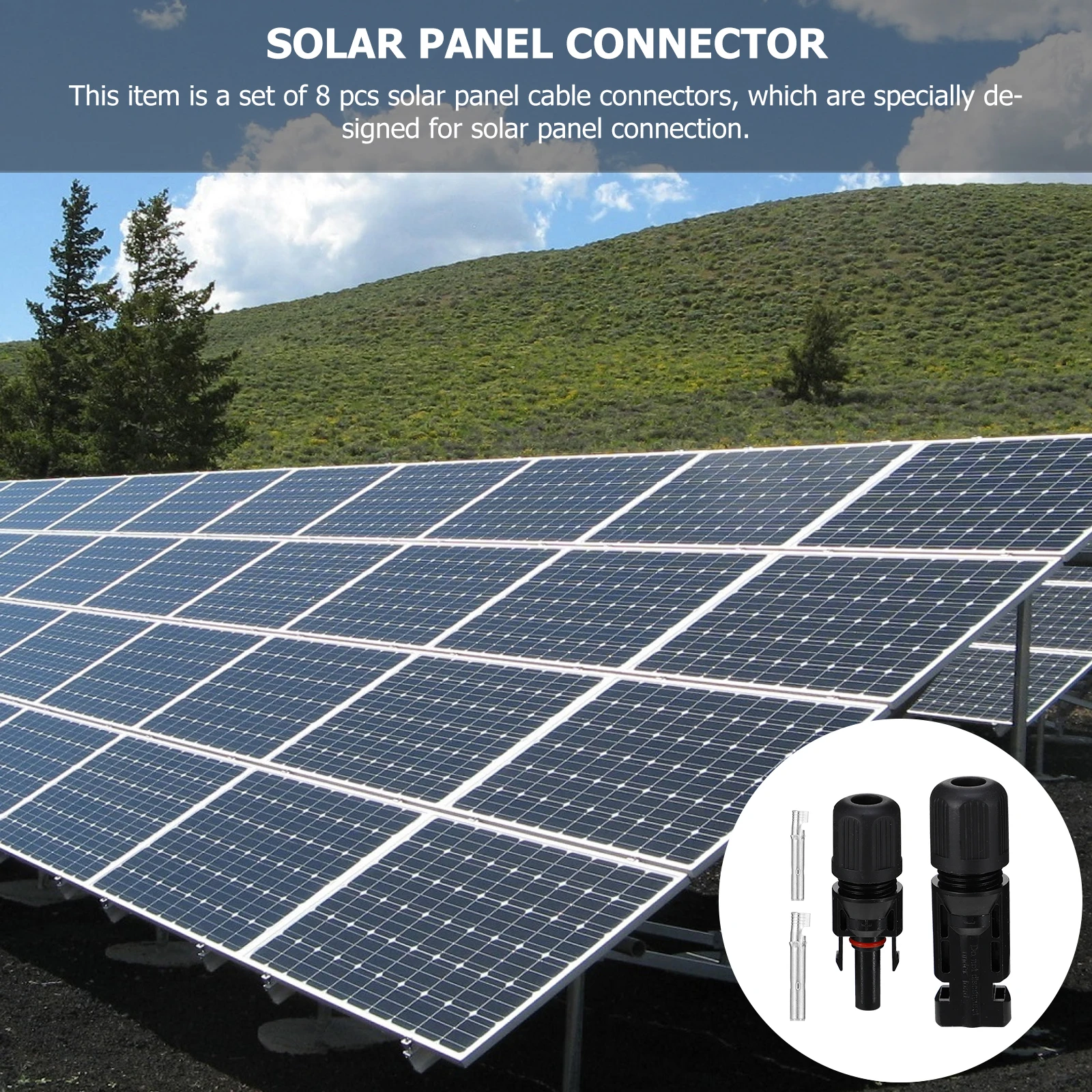 8Pcs Photovoltaic Cable Connectors Waterproof Solar Connector Adapters Quick Connect Wire Cable Connectors Professional Use
8Pcs Photovoltaic Cable Connectors Waterproof Solar Connector Adapters Quick Connect Wire Cable Connectors Professional Use