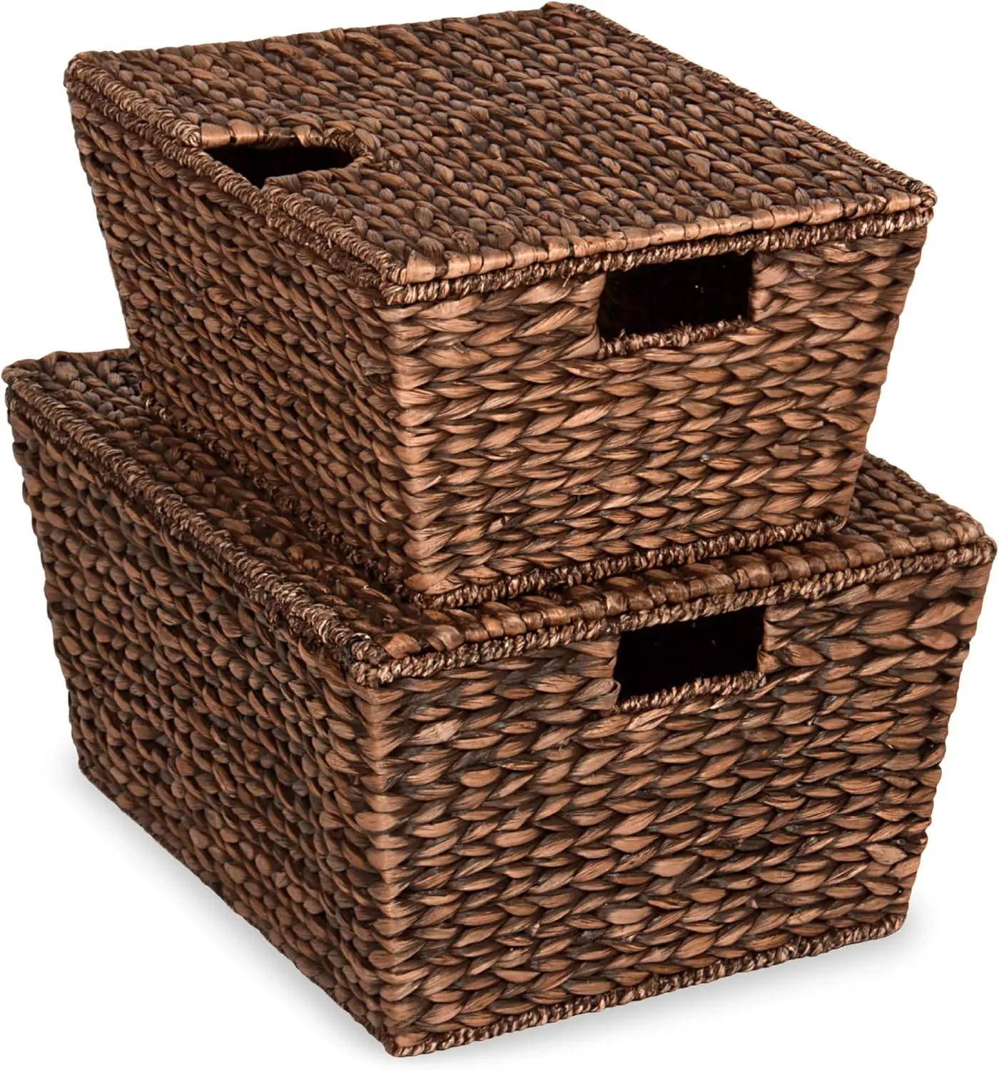 Set of 2 Multipurpose Classic Water Hyacinth Chests Oversized Woven Tapered Storage Basket for Organization,Laundry,Decoration
Set of 2 Multipurpose Classic Water Hyacinth Chests Oversized Woven Tapered Storage Basket for Organization,Laundry,Decoration