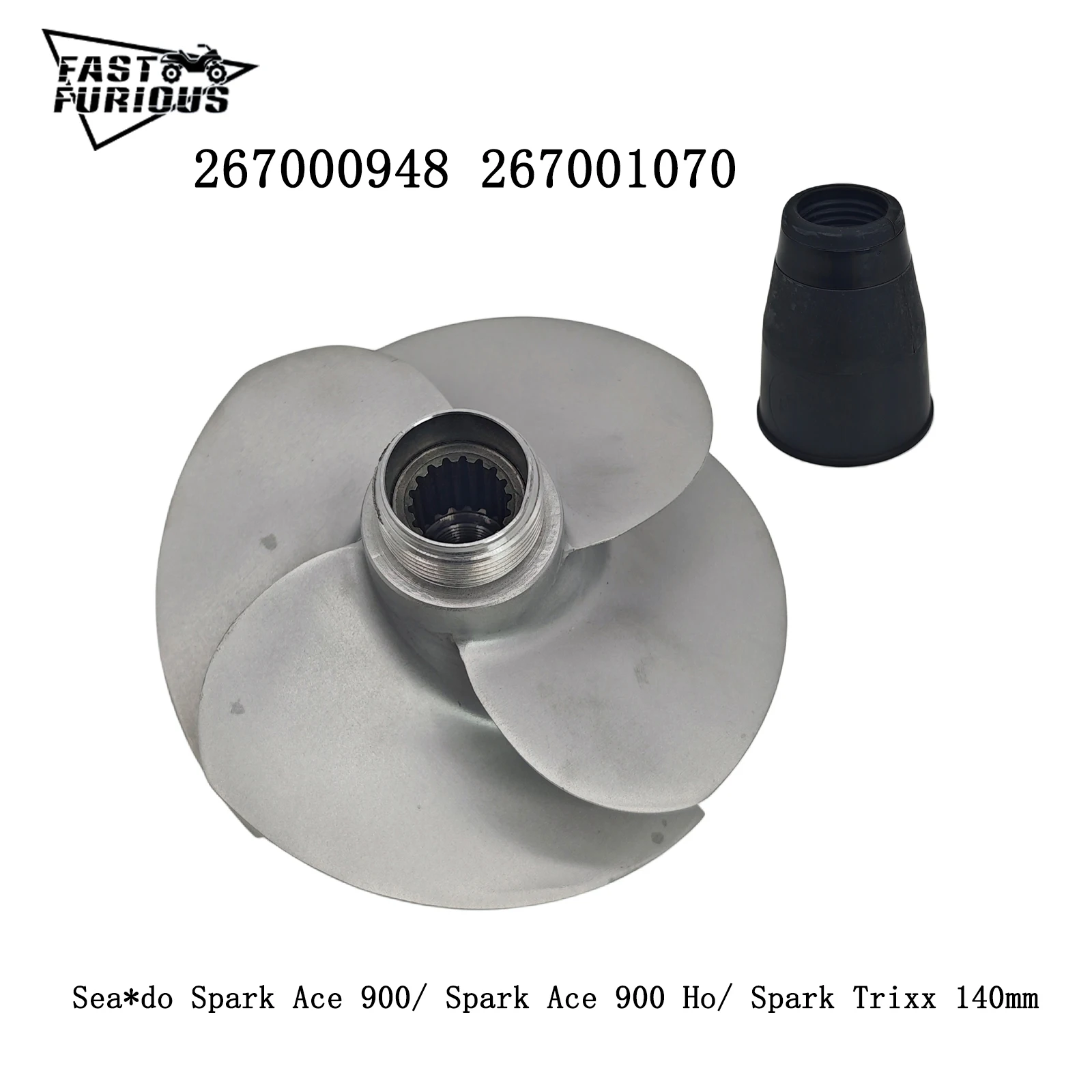 Impeller assembly 267000948,267001070 FOR Sea*do Jet Ski Spark Ace 900/ Spark Ace 900 Ho/ Spark Trixx 140mm
Impeller assembly 267000948,267001070 FOR Sea*do Jet Ski Spark Ace 900/ Spark Ace 900 Ho/ Spark Trixx 140mm