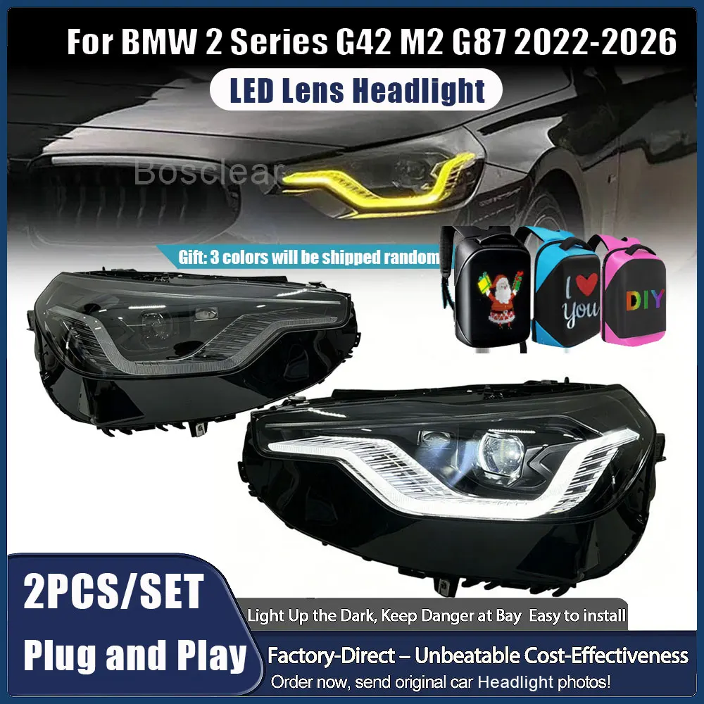2 шт. лазерные линзы-фары для BMW 2 серии G42 M2 G87 M240 220i 220d 230i 220i M235 225i 2022-2026, светодиодные ДХО, автомобильные аксессуары
2 шт. лазерные линзы-фары для BMW 2 серии G42 M2 G87 M240 220i 220d 230i 220i M235 225i 2022-2026, светодиодные ДХО, автомобильные аксессуары