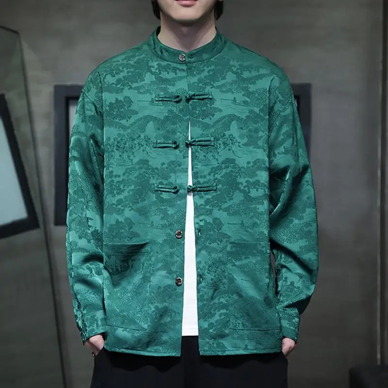 New Chinese Sle Men's Jaet with Button Design Casual Spring Autumn Large Size Hanfu Rvated Outerwear Breathable Youth ...
New Chinese Sle Men's Jaet with Button Design Casual Spring Autumn Large Size Hanfu Rvated Outerwear Breathable Youth ...