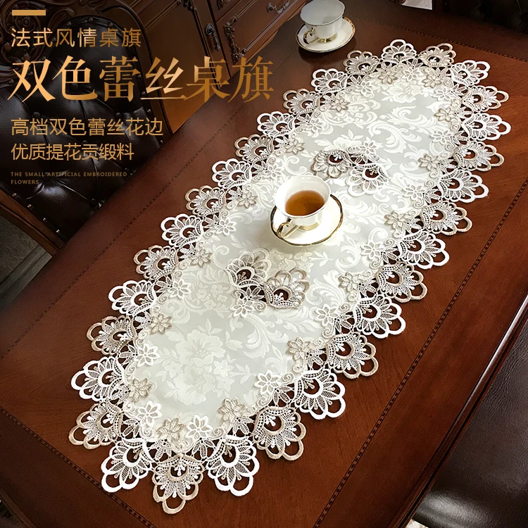 Double lace mantel Embroidery Table Runner Pastoral Fabric Tea table cloth,Luxury Table mat table Cover for decoration tapetes
Double lace mantel Embroidery Table Runner Pastoral Fabric Tea table cloth,Luxury Table mat table Cover for decoration tapetes