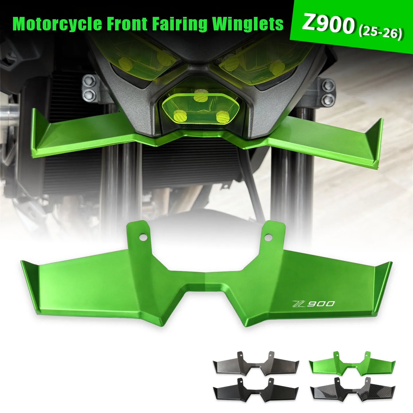 For Z900 2025 Motorcycle Front Fairing Winglets Aerodynamic Wing Shell Cover Protection Guards Kit For z900 2025
For Z900 2025 Motorcycle Front Fairing Winglets Aerodynamic Wing Shell Cover Protection Guards Kit For z900 2025