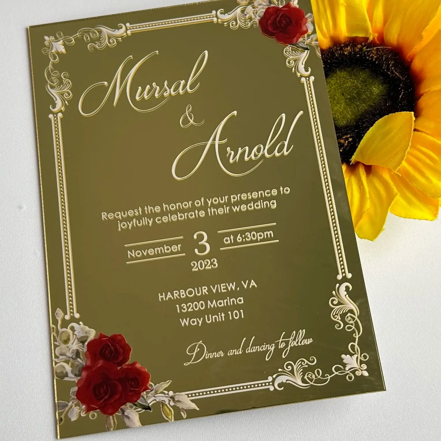 Gold 10pcs Custom Acrylic Wedding Invitation,Birthday Invitations Card,Event Party Menu Card,Personalized Invite Gift Decoration
Gold 10pcs Custom Acrylic Wedding Invitation,Birthday Invitations Card,Event Party Menu Card,Personalized Invite Gift Decoration