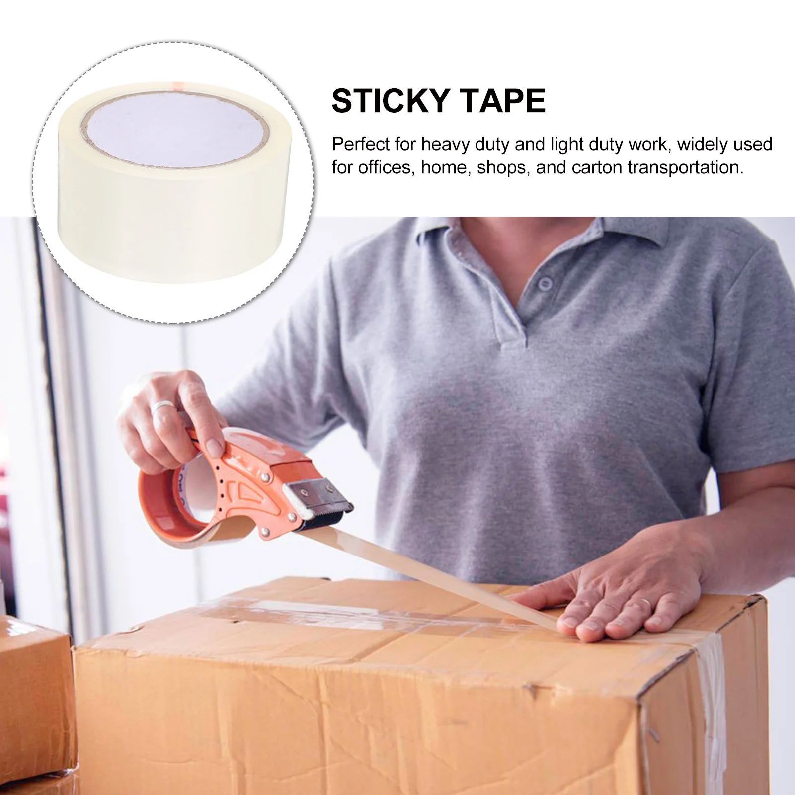 Transparent Packing Tape 48mmx50m Heavy Duty Clear Duct Tape Office Home Shipping Carton Sealing Strong Adhesive
Transparent Packing Tape 48mmx50m Heavy Duty Clear Duct Tape Office Home Shipping Carton Sealing Strong Adhesive