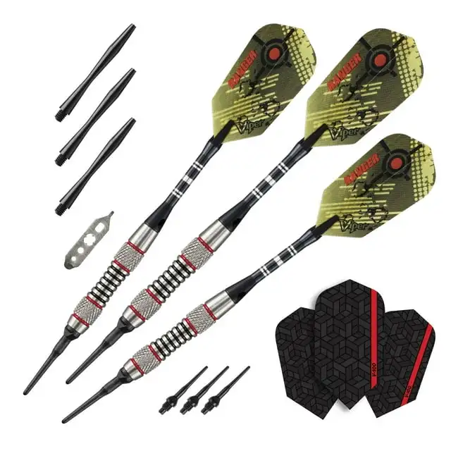 Viper Ranger Juego de Dardos Profesionales con Punta Suave de Tungsteno Al 80%, 18 Gramos
Viper Ranger Juego de Dardos Profesionales con Punta Suave de Tungsteno Al 80%, 18 Gramos