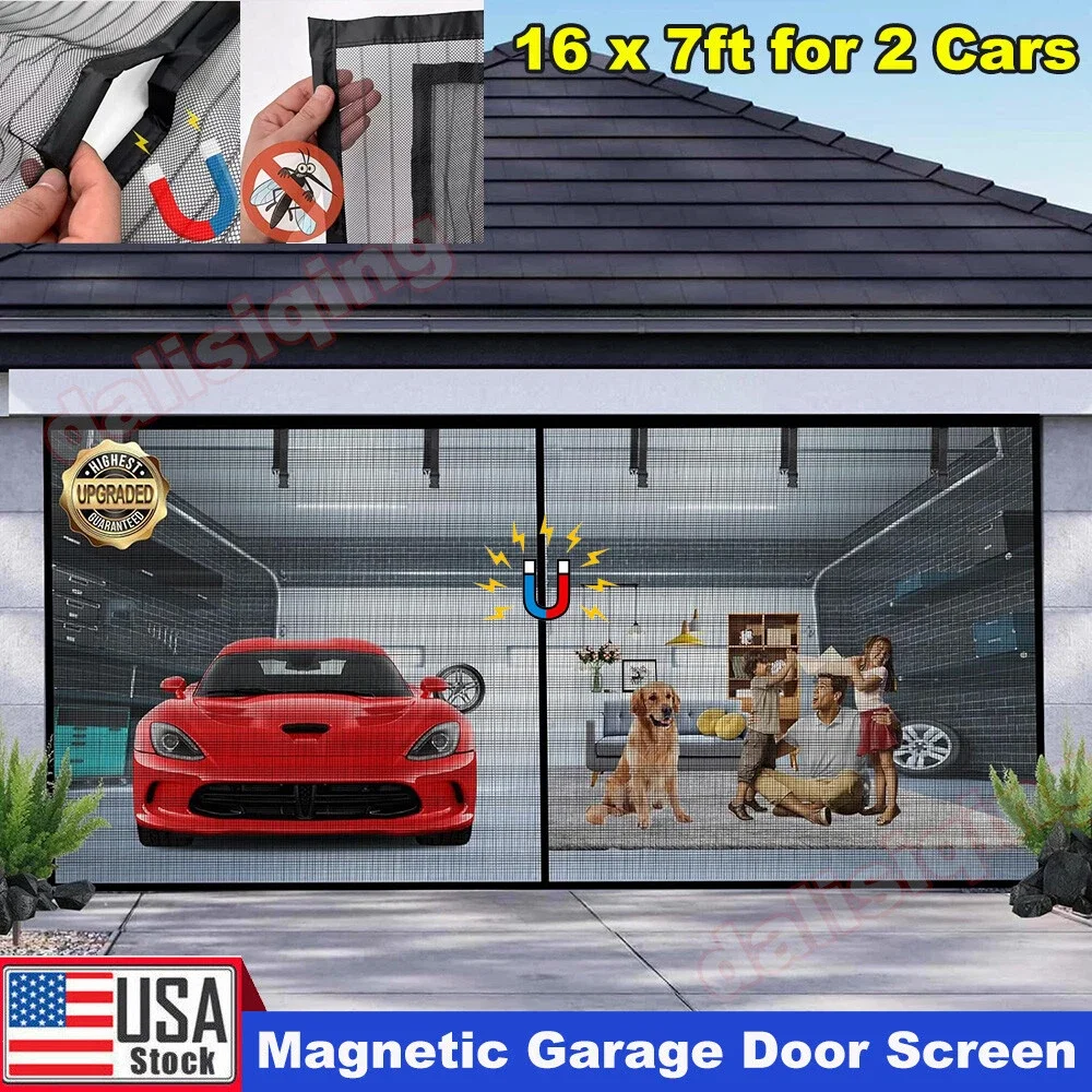 16x7FT Magnetic Garage Door Screen Fiberglass Heavy Duty Garage Net Detachable Washable Durable Insect Screen Auto Closing Curta
16x7FT Magnetic Garage Door Screen Fiberglass Heavy Duty Garage Net Detachable Washable Durable Insect Screen Auto Closing Curta