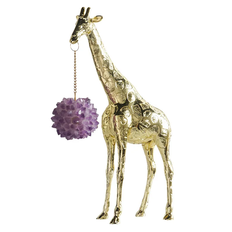 Giraffe Ornament Home Decoration Crafts Light Luxury Creative Amethyst Glass Zinc Alloy Ornament
Giraffe Ornament Home Decoration Crafts Light Luxury Creative Amethyst Glass Zinc Alloy Ornament