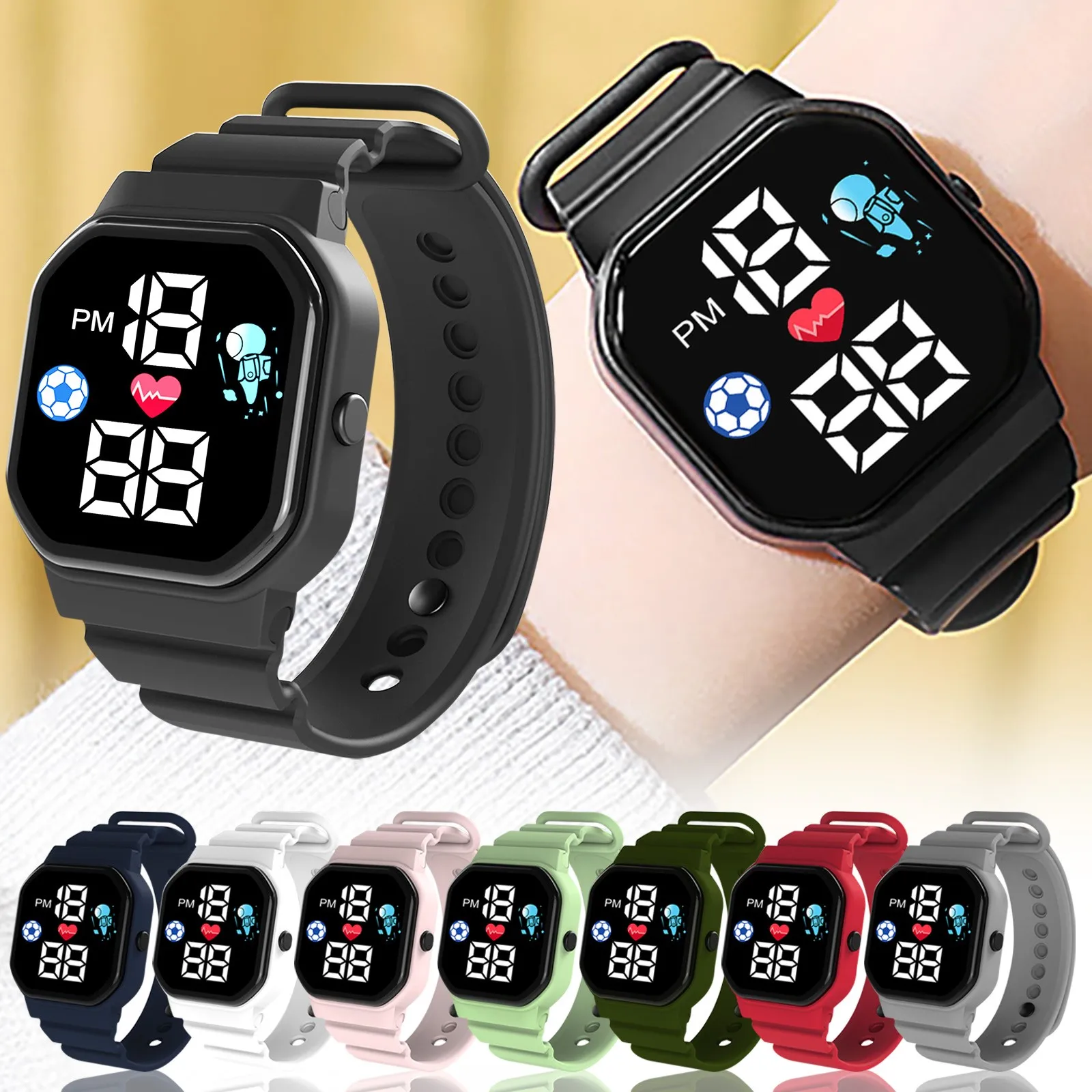 LED Simple Children's Electronic Waterproof Watch Cute Astronaut Pattern Solid Silicone Band Digital Watch For Girls Boys
LED Simple Children's Electronic Waterproof Watch Cute Astronaut Pattern Solid Silicone Band Digital Watch For Girls Boys