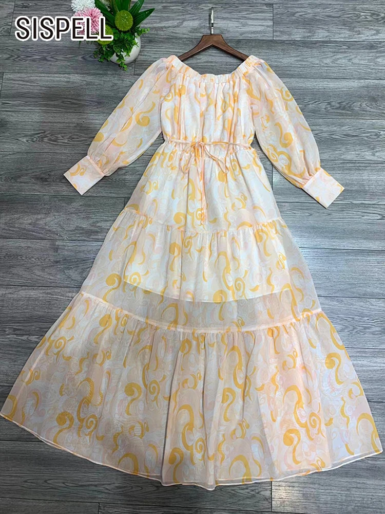 SISPELL Vintage Print Dress For Women Slash Neck Off Shoulder Long Sleeve High Waist Colorblock Dresses Female Clothing Summer
SISPELL Vintage Print Dress For Women Slash Neck Off Shoulder Long Sleeve High Waist Colorblock Dresses Female Clothing Summer