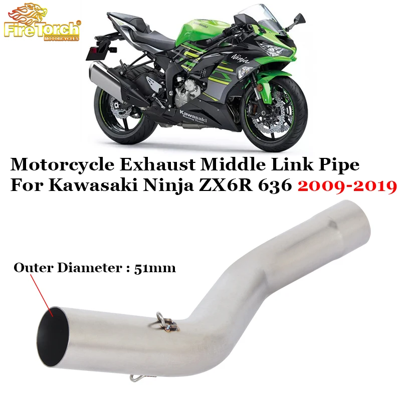 Slip On For Kawasaki ZX6R ZX-6R Ninja 636 2009 - 2019 Motorcycle Exhaust Escape Systems Middle Link Pipe Connection 51mm Muffler 
Slip On For Kawasaki ZX6R ZX-6R Ninja 636 2009 - 2019 Motorcycle Exhaust Escape Systems Middle Link Pipe Connection 51mm Muffler