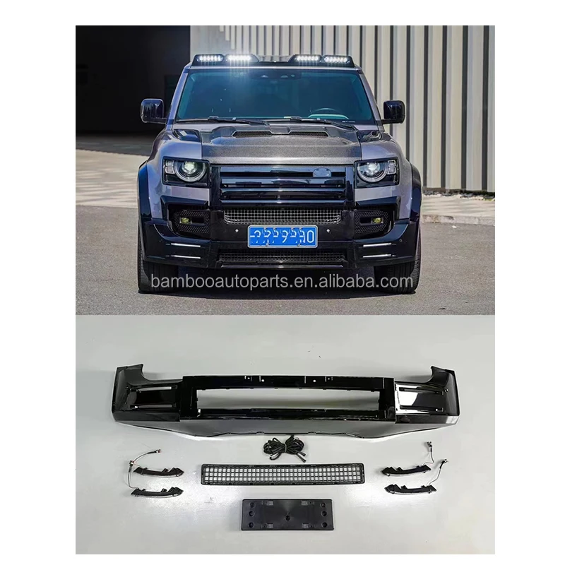For Land Rover New Defender 90/110 Glossy Black New Style Front Bumper Lip L663 Car Bumper Lip with Light
For Land Rover New Defender 90/110 Glossy Black New Style Front Bumper Lip L663 Car Bumper Lip with Light