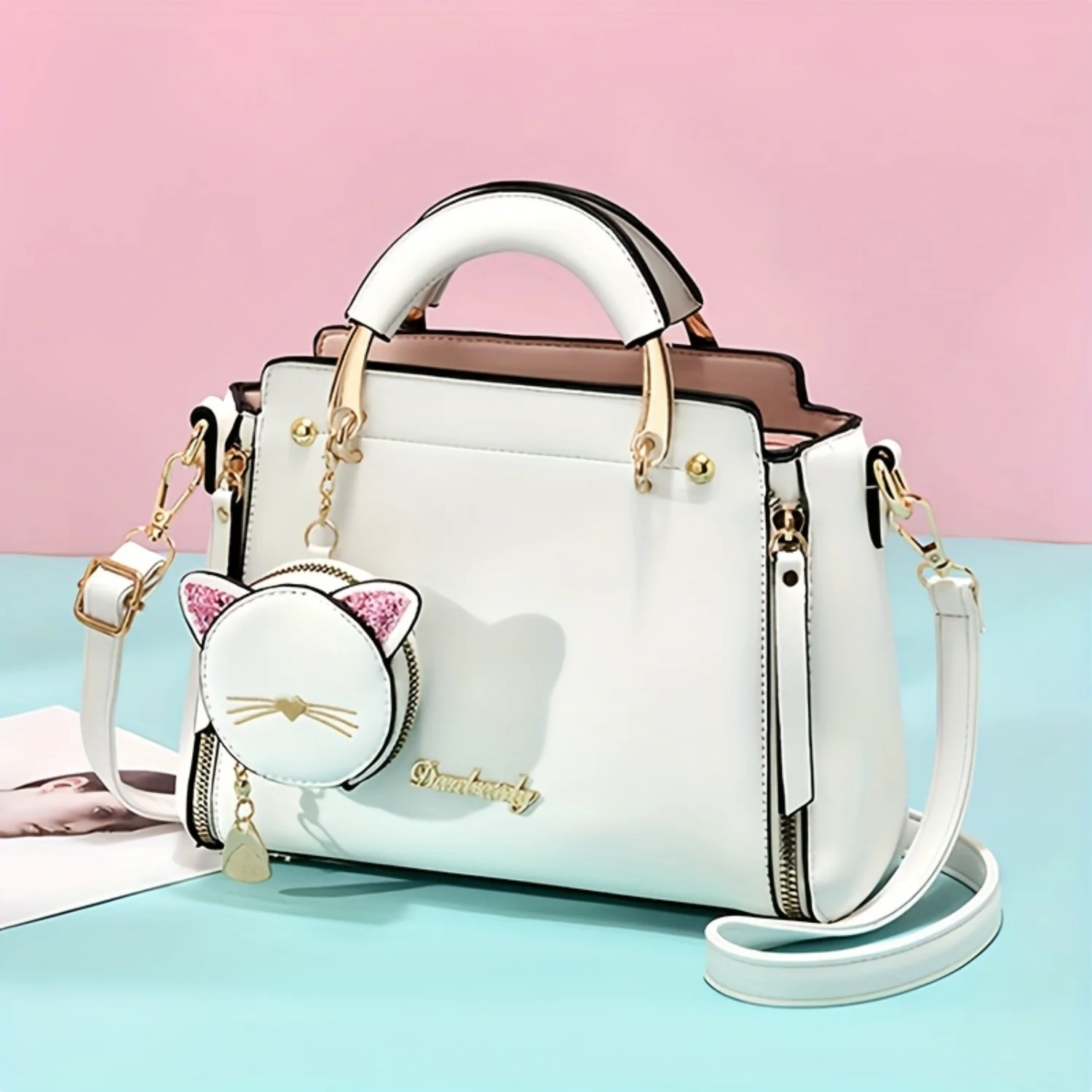 Fashion Top Handle Satchel Bag, Trendy Crossbody Bag, Women's Handbag, Shoulder Bag & Purse
Fashion Top Handle Satchel Bag, Trendy Crossbody Bag, Women's Handbag, Shoulder Bag & Purse