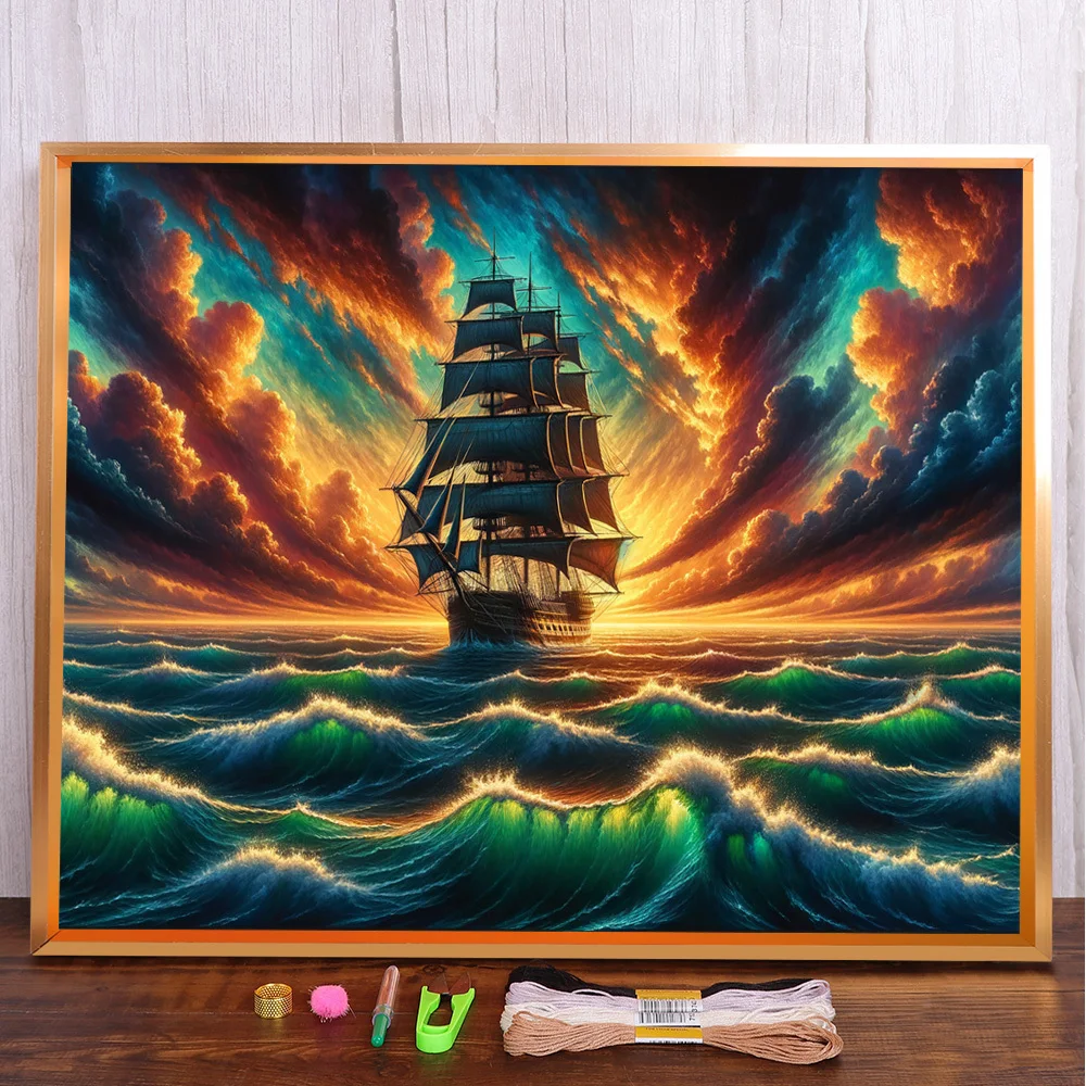 Landscape Ocean Ship Cross Stitch Complete Kit DIY Embroidery Sewing Painting Needlework Hobby Promotions Room Decor Wholesale
Landscape Ocean Ship Cross Stitch Complete Kit DIY Embroidery Sewing Painting Needlework Hobby Promotions Room Decor Wholesale