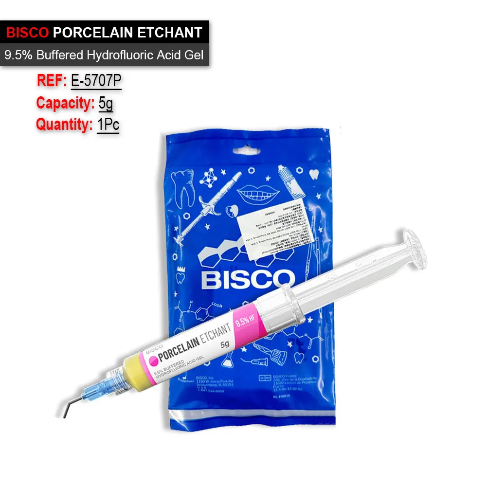 BISCO Dental Phosphoric Acid Etchant 32% 35% 37% Ceramic Restorative Bond Porcelain Etchant Buffered Hydrofluoric Etch Gel 9.5%
BISCO Dental Phosphoric Acid Etchant 32% 35% 37% Ceramic Restorative Bond Porcelain Etchant Buffered Hydrofluoric Etch Gel 9.5%