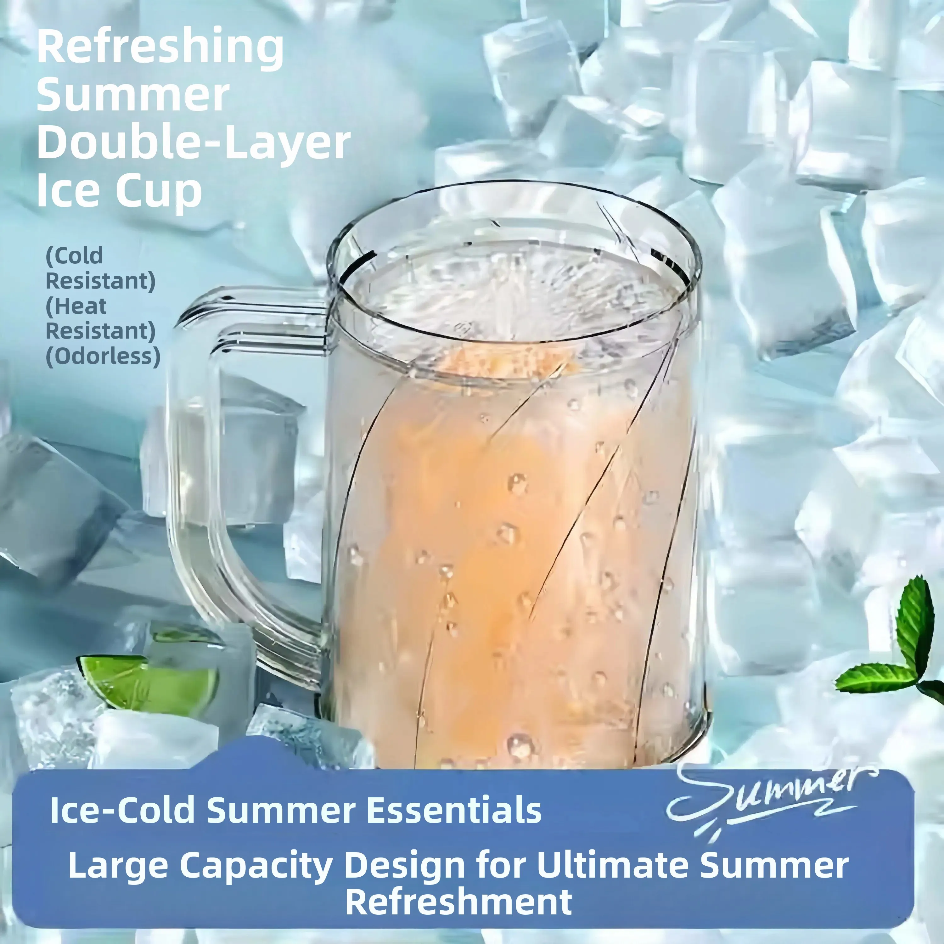 Double Layered Beer Glass Ice Bucket Large Capacity Summer Water Cup Refrigerator Cold Drink Cup Beer Cup with Cup Holder
Double Layered Beer Glass Ice Bucket Large Capacity Summer Water Cup Refrigerator Cold Drink Cup Beer Cup with Cup Holder