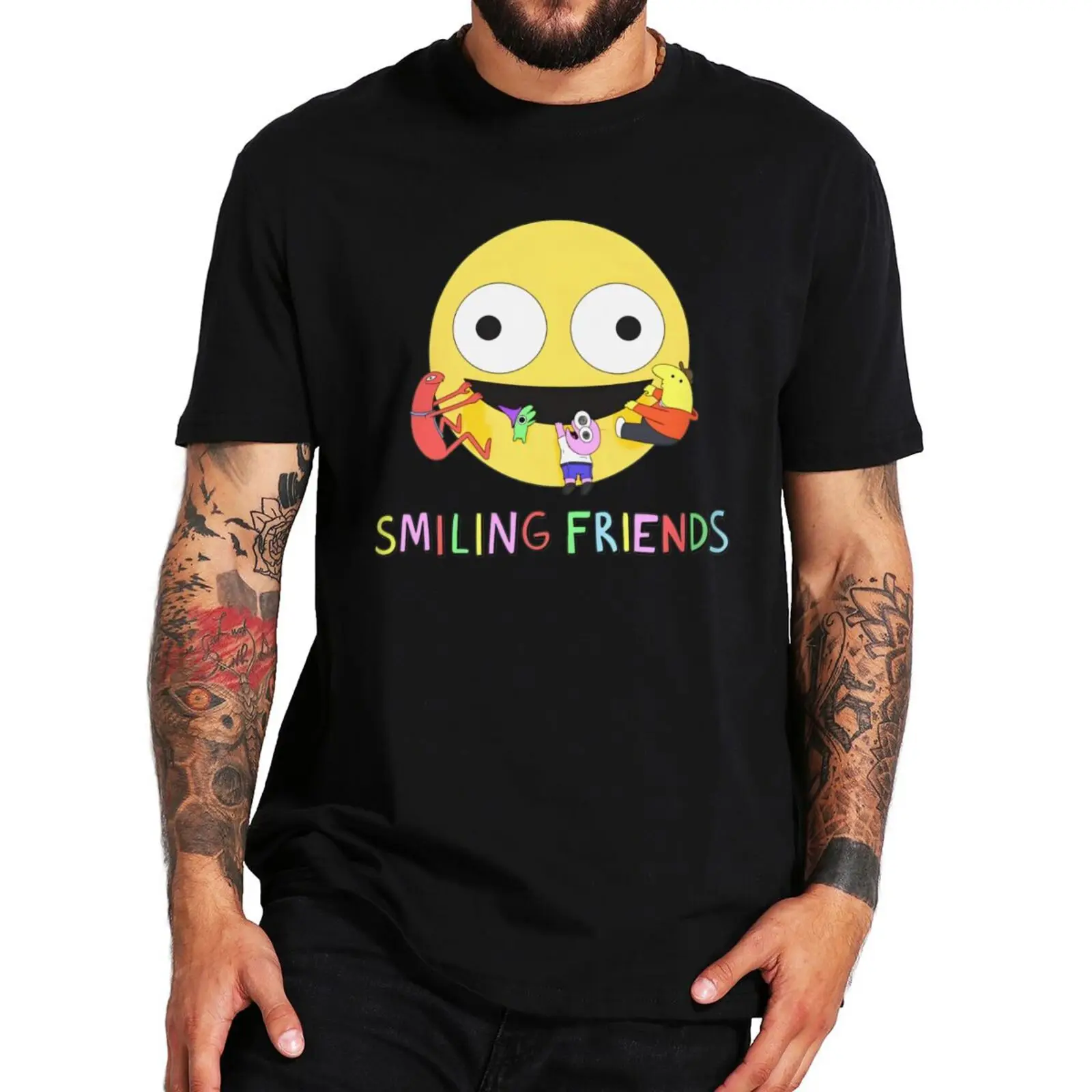 Smiling Friends Logo Classic T Shirt 2022 New Adult Swim Anime Tshirt Men Women Summer Oversize T-Shirt 100% Cotton
Smiling Friends Logo Classic T Shirt 2022 New Adult Swim Anime Tshirt Men Women Summer Oversize T-Shirt 100% Cotton