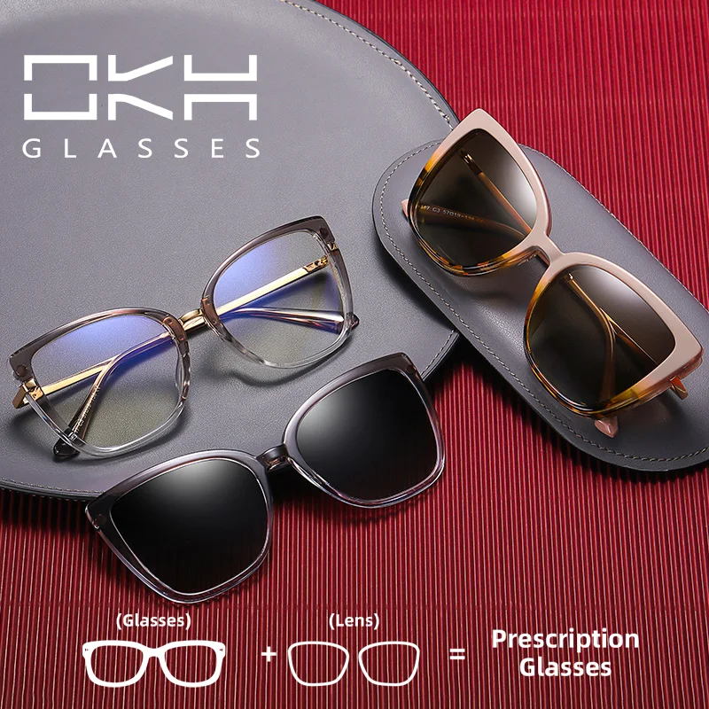 Новые модные магнитные поляризованные очки «кошачий глаз» OKH с защитой от синего света, оптические, для чтения, с диоптриями, для женщин
Новые модные магнитные поляризованные очки «кошачий глаз» OKH с защитой от синего света, оптические, для чтения, с диоптриями, для женщин