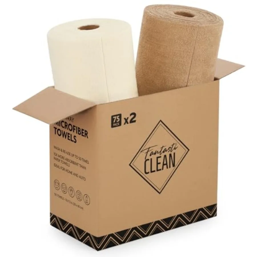 Microfiber Cleaning Cloth Roll -, Tear Away Microfiber Towels, 12" x 12", Reusable, Washable, Ultra Absorbent Dishcloth for All
Microfiber Cleaning Cloth Roll -, Tear Away Microfiber Towels, 12" x 12", Reusable, Washable, Ultra Absorbent Dishcloth for All