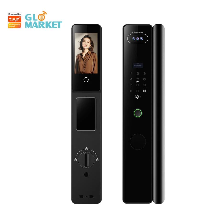 Waterproof 3d Face Recognition Serrure Intelligente Electronic Tuya Digital Fingerprint Door Smart Lock With Camera
Waterproof 3d Face Recognition Serrure Intelligente Electronic Tuya Digital Fingerprint Door Smart Lock With Camera