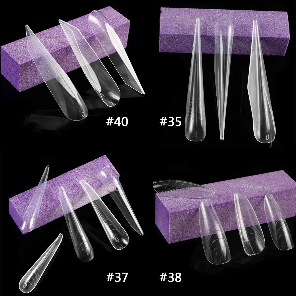 140/70pcs Clear Nail Dual Forms Full Cover Poly Extension Gel Nail Mold 3D Curved Stiletto Acrylic Nail Forms DIY Manicure Tools 
140/70pcs Clear Nail Dual Forms Full Cover Poly Extension Gel Nail Mold 3D Curved Stiletto Acrylic Nail Forms DIY Manicure Tools