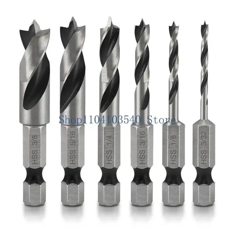 02DC 6 Pieces Brad Point Stubby Drill Bit for Home Daily Decoration Maintenance 3/32 1/8 3/16 1/4 5/16 3/8 Wear Resistant
02DC 6 Pieces Brad Point Stubby Drill Bit for Home Daily Decoration Maintenance 3/32 1/8 3/16 1/4 5/16 3/8 Wear Resistant