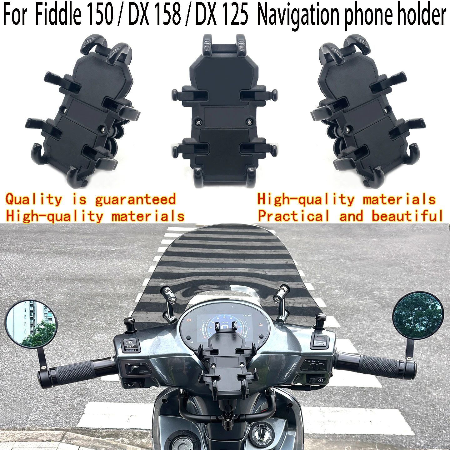 For SYM Fiddle 150 Phone stand Shock absorption Fiddle DX 158 Multi-functional extension bracket Fiddle DX125 Navigation bracket
For SYM Fiddle 150 Phone stand Shock absorption Fiddle DX 158 Multi-functional extension bracket Fiddle DX125 Navigation bracket