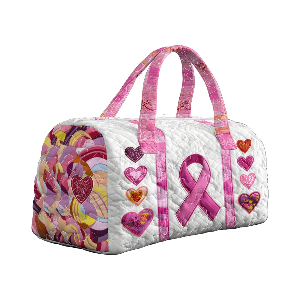 Women's Pink Heart Quilted Duffle Bag Casual Travel Tote Road Trips Handbag Men Outdoor Weekender Bag
Women's Pink Heart Quilted Duffle Bag Casual Travel Tote Road Trips Handbag Men Outdoor Weekender Bag