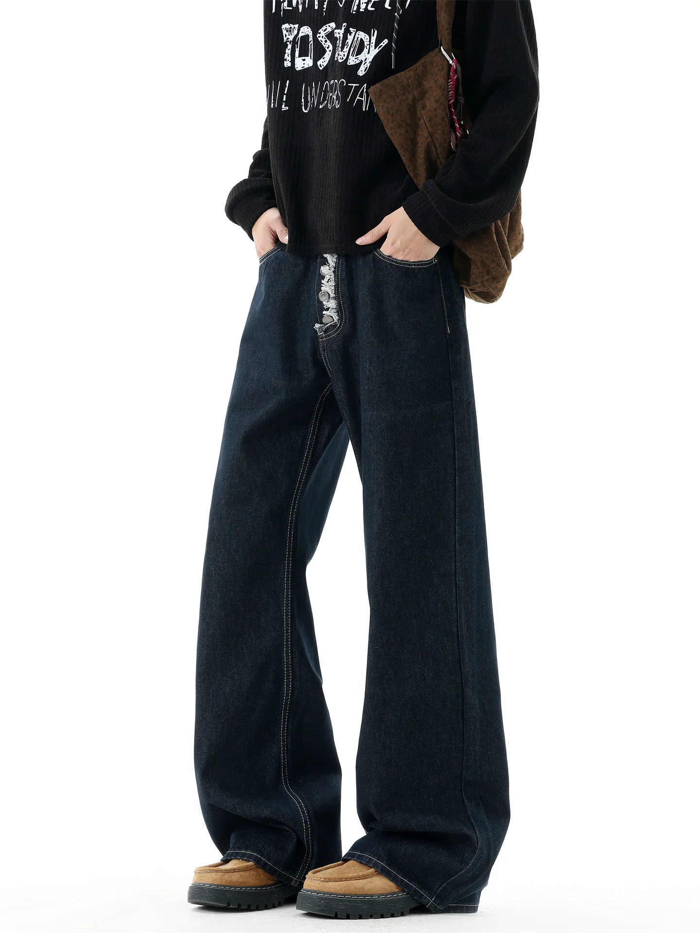 Cleanfit American Sle Button down Wide Leg Jeans Men's Trendy Loose Straight Cut Micro Flare Long Pants Casual Youth Faion
Cleanfit American Sle Button down Wide Leg Jeans Men's Trendy Loose Straight Cut Micro Flare Long Pants Casual Youth Faion