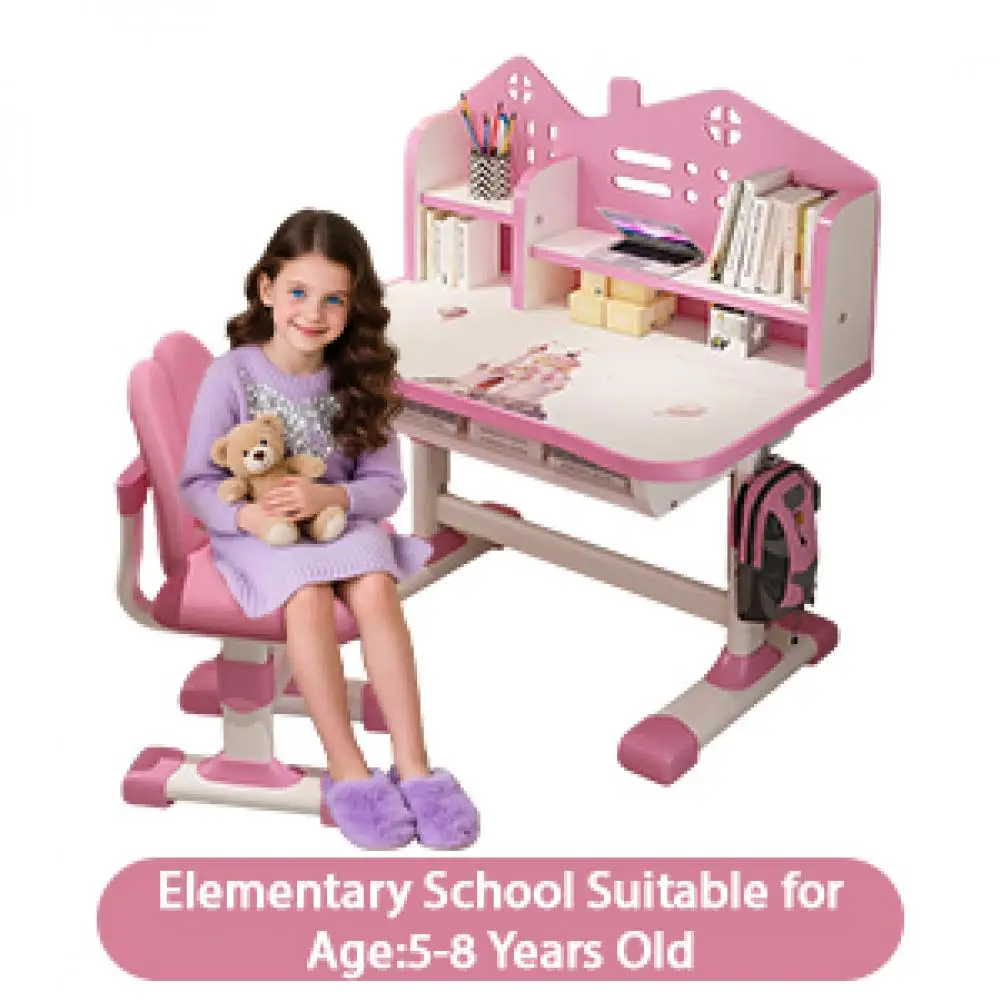 Multi Bookstand Widened Desktop Desk Chair Set for Kids Cartoon Pattern Adjustable Height Study Drawer Table with Chair Set
Multi Bookstand Widened Desktop Desk Chair Set for Kids Cartoon Pattern Adjustable Height Study Drawer Table with Chair Set