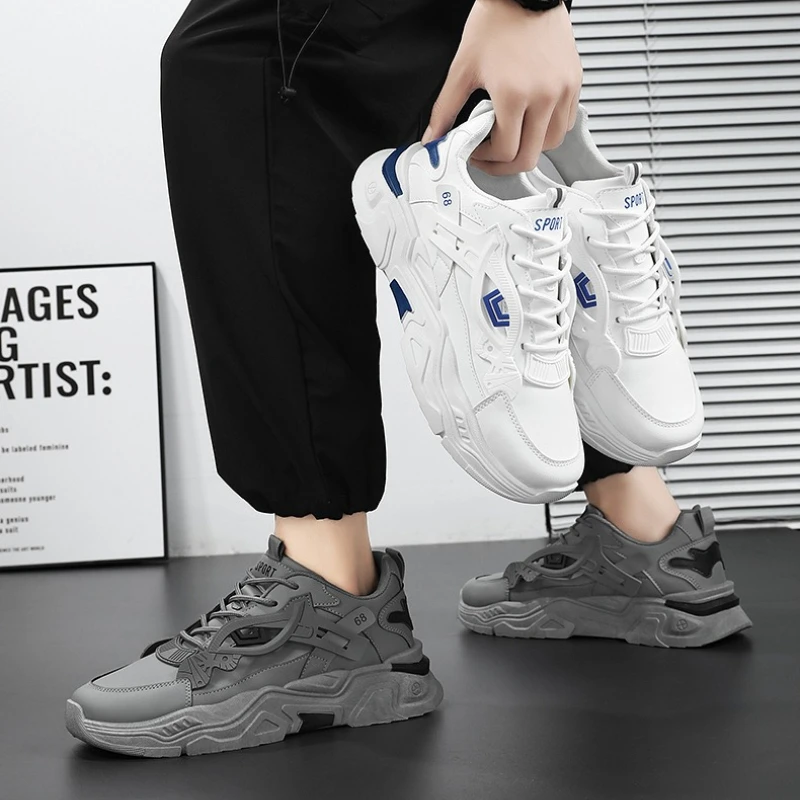 Men's Casual Sports Shoes Multi-color Round Toe New Style Trendy and Fashionable Large Size Thick Sole Lace-up Running Shoes
Men's Casual Sports Shoes Multi-color Round Toe New Style Trendy and Fashionable Large Size Thick Sole Lace-up Running Shoes