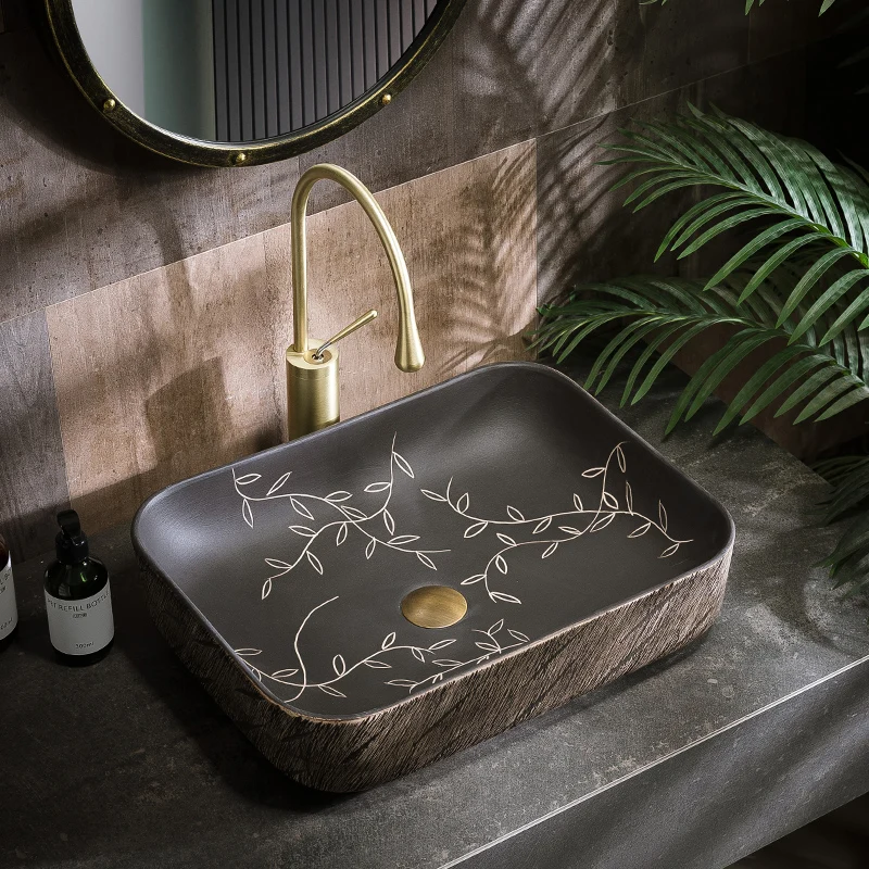 Europe Vintage Style Ceramic Art Basin Sinks Counter Top Wash Basin Bathroom Vessel Sinks Vanities porcelain bathroom sink
Europe Vintage Style Ceramic Art Basin Sinks Counter Top Wash Basin Bathroom Vessel Sinks Vanities porcelain bathroom sink