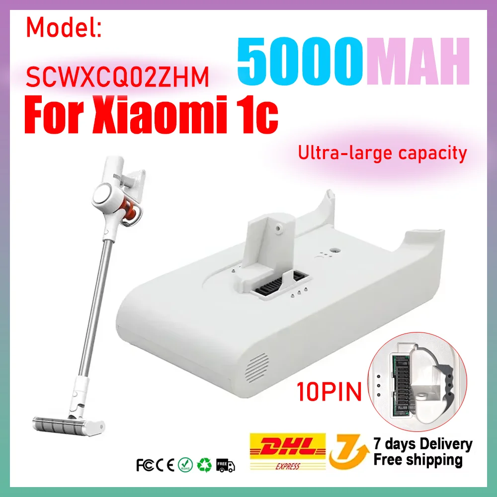 High-capacity 5000mAh For Xiaomi Handheld Cordless Vacuum Cleaner Accessories 1C SCWXCQ02ZHM Vacuum Cleaner Replacement Battery
High-capacity 5000mAh For Xiaomi Handheld Cordless Vacuum Cleaner Accessories 1C SCWXCQ02ZHM Vacuum Cleaner Replacement Battery